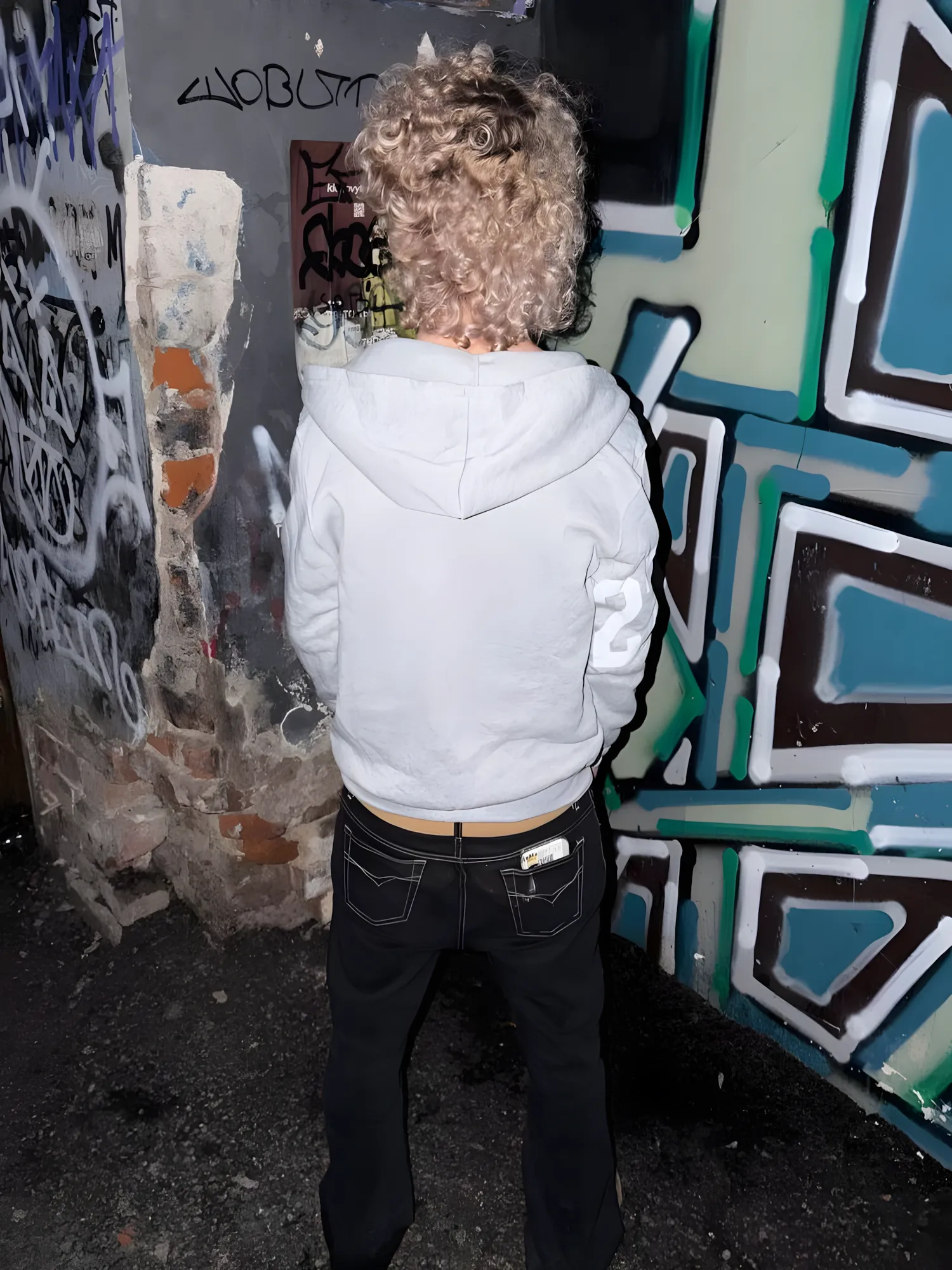 Balenciaga — Gray Equestrian Flag Logo Zip Hoodie